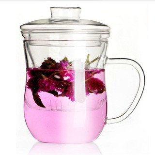 12 oz Tea Set with Lid and Infuser Glass Teapot Water Bottle (1)