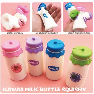 8cm Soft Squishy Milk Bottle Squeeze Toy Slow Rising Phone Straps Random Color hengmaTimeMall