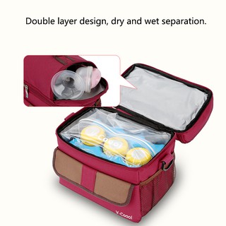 Double Breastmilk Cooler Bag Milk Storage Bag Thermal Cooler (3)