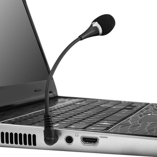 Mini 3.5mm Jack Flexible Capacitance Microphone Mic for Mobile Phone PC Laptop