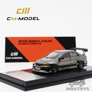 CM Model 1:64 Mitsubishi Lancer Evolution EVO IX Voltex Black Chorme Diecast Model Car