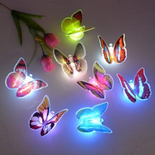 7-color Fashion Cute Changing Led Butterfly Light Night Home S2A4