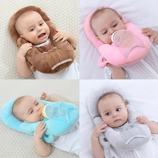 Baby Nursing Pillow Cushion Pure Color Baby Self Feeding Pillow Detachable Bottle
