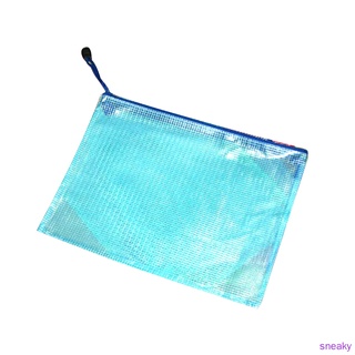 A3/A4/A5/A6/B4/B5/B6 Grid Transparent Document Bag PVC Zipper Stationery Pouch Bag[sneaky]