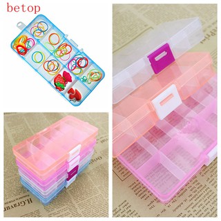 NEW 10 Grid Compartments Jewel Bead Case Cover Box Storage Container Organizer