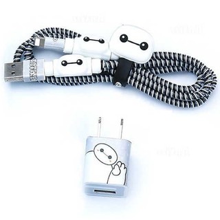 Newest Cute Cartoon USB Cable Earphone Protector Set With Cable Winder Stickers (1)