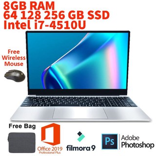 15.6 inch Intel i7-4510U Laptop 8G RAM 64/128/256GB SSD Windows 10 Gaming and Learning