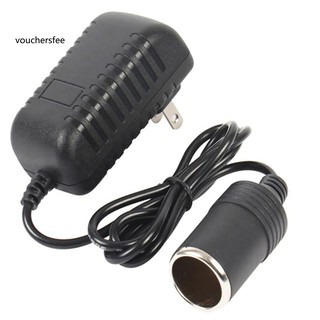 Portable Home 220V to 12V Car Cigarette Lighter Socket Adapter Converter Cable