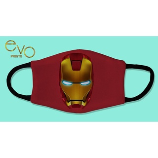 【directsupplier】 Iron Man Face Mask Washable Face Mask With Filter Pocket Neoprene Fabric