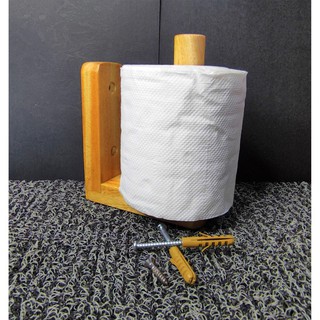 kitchen towel♧△✶Multifunction Wooden Tissue/Towel Holder Wall Roll Paper Kitchen Rack Tissue Roll St (8)