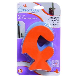 Dreambaby – Fish Door Stopper – Pack of 2 (Orange and Blue) – Foam Door Stopper