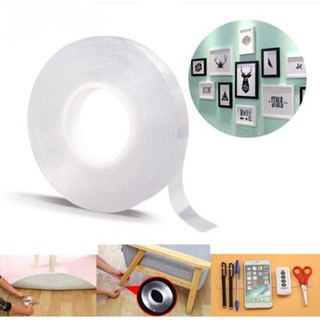 Reusable Magic Tape Double Sided Traceless Adhesive Clear Tape Strong Adsorption Invisible Tape