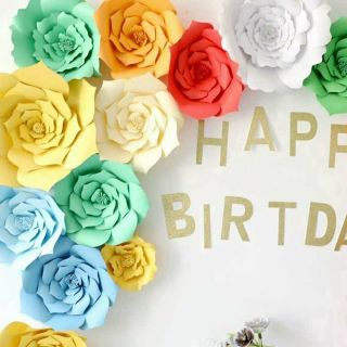 30cm 1pc Birthday party decor paper flowers party decorations supplies