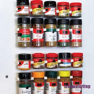 (itop_hot)4Pcs Spice Wall Rack Storage Plastic Kitchen Organizer 5 hooks/1pcs Gripper (1)