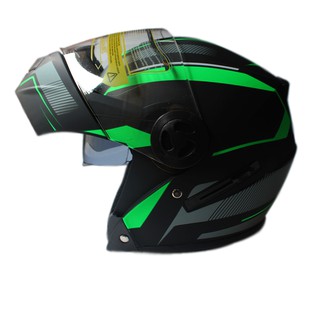 HNJ motor open face helmet double visor motors helmets cod (1)