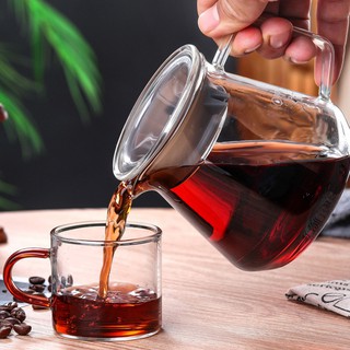 Clear Heat Resistant Clear Glass Teapot Jug Infuser Coffee Tea Leaf Herbal Pot Flower Teapot Milk Juice Container 500ml