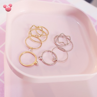 5PCS/Set Round Wave Shape Fashion Jewelry Knuckle Rings Set TD (2)