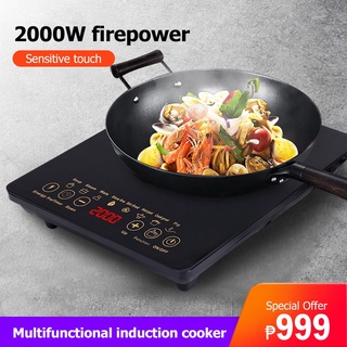 Kitchen Appliances☒Induction cooker multi-function induction cooker smart electric stove 2200W black