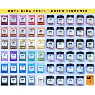 pigment▨✘❂Onyx Mica Pearl Luster Powder - Metallic Pigments (Set 1 of 2)