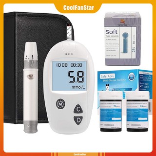 Glucometer kit Diabetic Blood Sugar meter Diabetes Tester with 50pcs Test Strips+ 50pcs Lancets