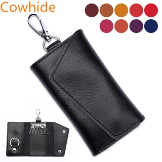 Genuine Leather Car Key Bag Key Case multi-function Card Bag Wallet gVNZ