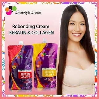 Sunbright Series Rebonding Cream Keratin and Collagen A&B 1000ML