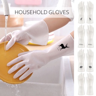Dishwashing Gloves Waterproof Rubber Latex Kitchen Durable Cleaning Household Chores Washing