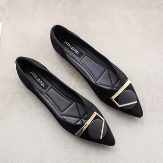 pointed shoe✥Shallow Mouth Flat Shoes Pointed Toe Pumps2020Spring New Chanel Style Shoes Women's Fl