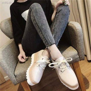 ™Spring and autumn new platform shoes female British style single shoe lace up student large size 40