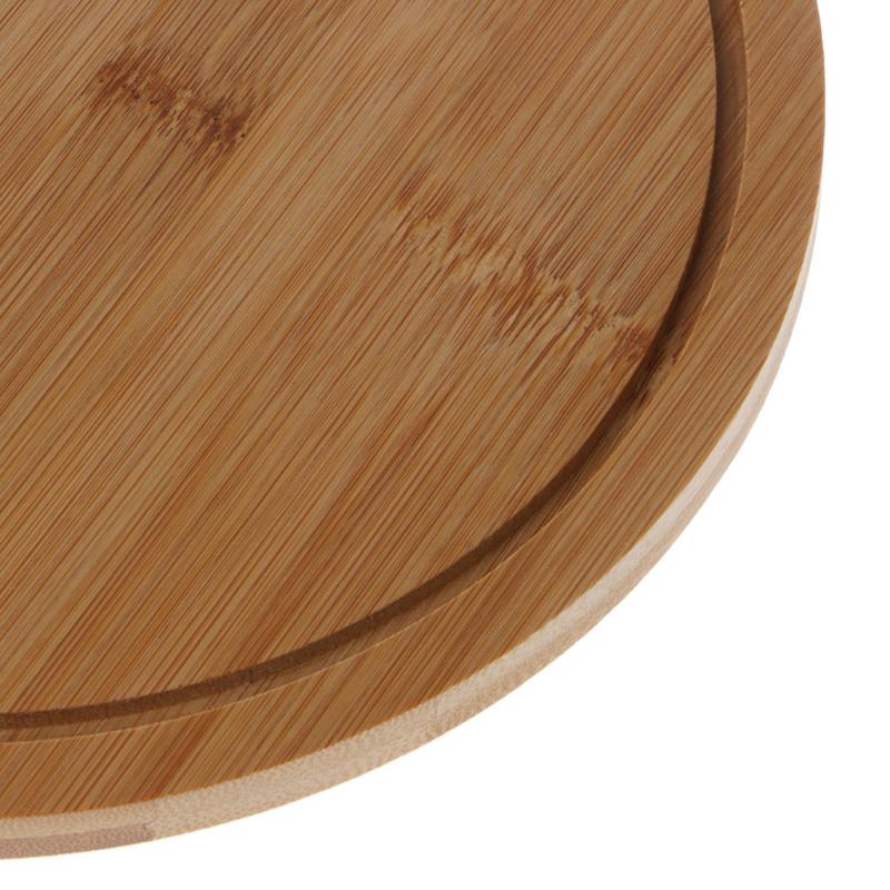 Durable Round Wooden Pizza Paddle Serving Board (7)