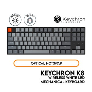 Keychron K8 Mechanical Keyboard (Tenkeyless, Wired/Bluetooth, White LED, Hot-Swap, Keychron Optical)