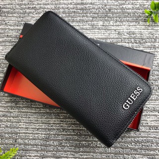 GUESS/Guess wallet / long wallet/leather/first layer cowhide/wallet/mens wallet/super multi-card/anti-theft brush wallet