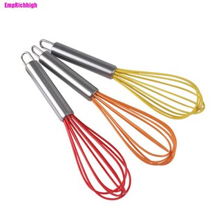 ✤Hot sell✤ New Handle Whisk Silicone Kitchen Mixer Balloon Wire Egg Beater Tool