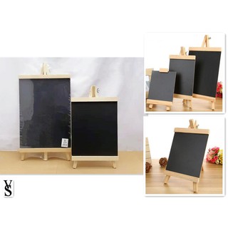 [VS] Wooden Boards Blackboard Chalkboard Bulletin Collapsible Black Pine Wood Easel HK-020