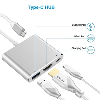 USB C To HDMI 3 In 1 Multiport Adapter Type C Thumderbolt 3 To HDMI 4K Video Converter/USB 3.0 Hub P