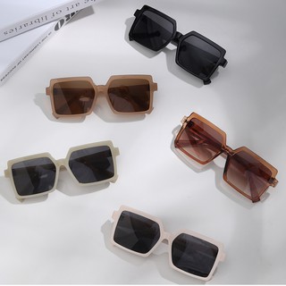 Fashion Korean Sunglasses Retro Trend All-Match Art Square Jelly Color Eyewear
