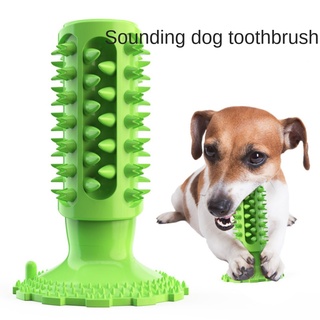 Rubber Dog Chew Toys Dog Toothbrush Teeth Cleaning Sound Toy Dog Pet Toothbrushes Brushing Stick