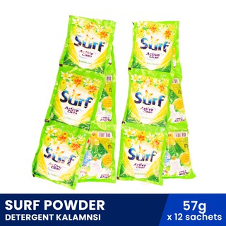 SURF Powder Detergent Kalamansi 57g x 12 pouches