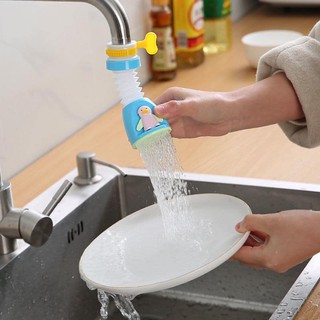 Penguin Rotatable Tap Filter Household Kitchen Splash-proof Shower Nozzle Water-saving Device