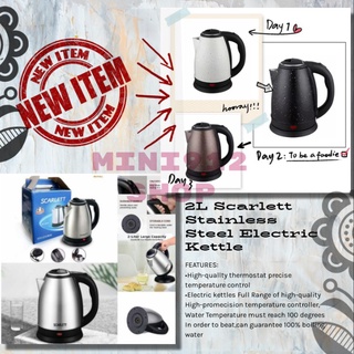 Ready Stock/✌MINI912 NEW! DESIGN 2 L Scarlett Stainless Steel Electric Kettle 5.0 quality Automatic