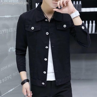 Denim jacket for men, 2018 new age season trend of men's black coat students handsome cowboy clothi