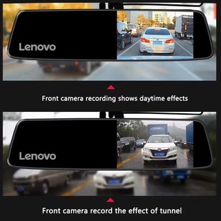 LENOVO dashcam cam for car with night vision 4.39inch Dual Lens FHD 1080P Car DVR Rearview Mirror HR (4)
