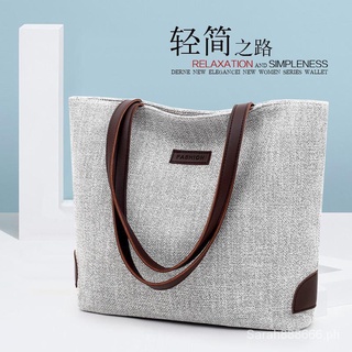Original Large Bag Casual Women's Bag Simple Handbag Diablement Fort Canvas Shoulder Bag Bag Capacity Linen Art 4tM7
