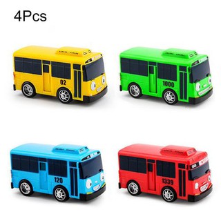 4 PCS/Pack Mini Cartoon Small Bus Sliding Back Car (4)