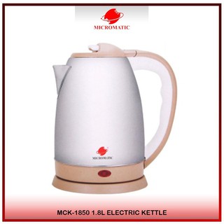 Ready Stock/✺┋☂Micromatic MCK-1850 Electric Kettle 2L （with 1 year warranty）（Silver/Gold）