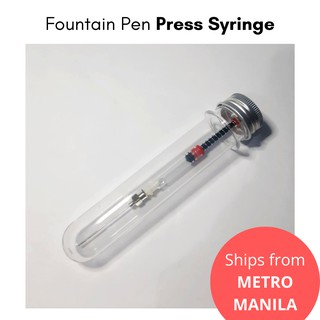 Fountain Pen Press Syringe With Blunt Tip (FREE Capsule Container)