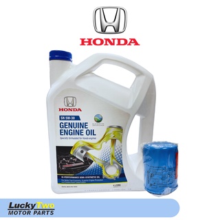 Honda Genuine Engine Oil Semi-synthetic 5W-30 for Gasoline Engine with Oil Filter (08233-P99-F4NPD