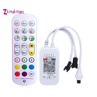 WS2812B Bluetooth Controller for Addressable LED Strip Light 5050 RGB LED Tape 24Key Remote Music Smart Controller