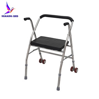 B3 Adult Walker Multi-functional Foldable Stainless Steel Walking Aid Crutches Canes Toilet Armrest