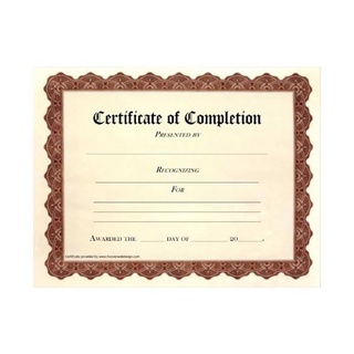 Certificate of Completion by CEI